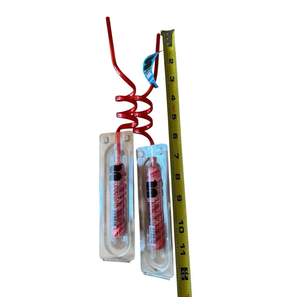 7 Eleven Slurpee Cherry Candy Twist Swirl Straws Set Of‎ 2